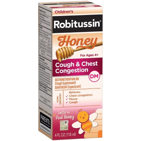 Robitussin Children's Honey Cough & Chest Congestion DM Liquid, 4 oz.