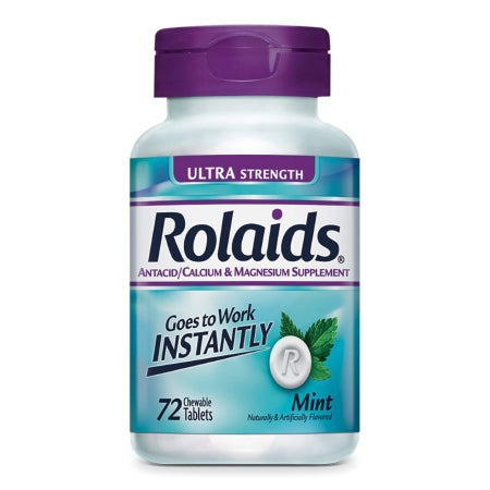 Rolaid's Ultra Strength Antacid Chewable Tablets, Mint, 72 ct.