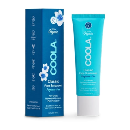 COOLA Organic Face Sunscreen Lotion, SPF 30 - 50, 1.7 oz.
