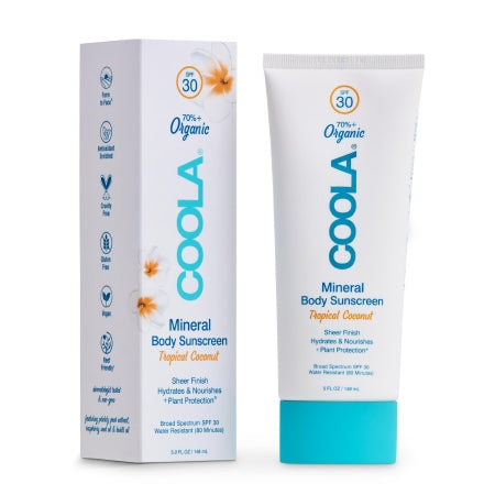 COOLA Mineral Body SPF 30 Sunscreen Lotion, Tropical Coconut, 5 oz.