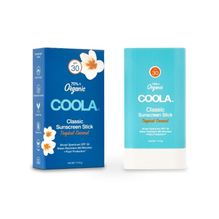 COOLA Classic SPF 30 Sunscreen Stick, Tropical Coconut, 0.6 oz.