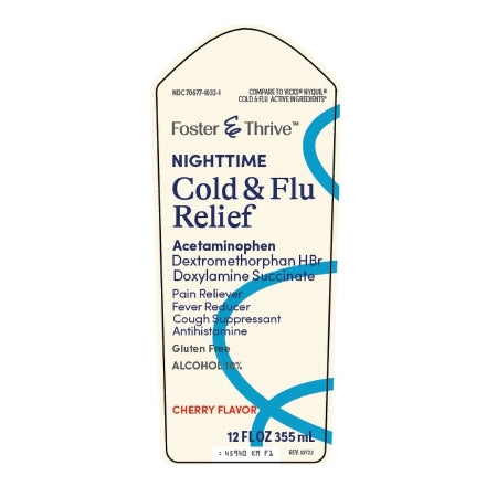 Foster & Thrive* Nighttime Cold & Flu Relief Liquid Suspension, 12 oz.