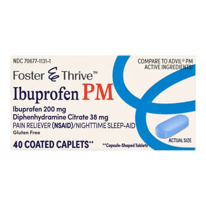 Foster & Thrive Ibuprofen PM Coated Caplets, 40 ct.