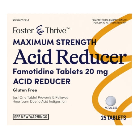 Foster & Thrive Maximum Strength Acid Reducer Tablets, 25 ct.