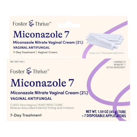 Foster & Thrive Miconazole 7 Day Vaginal Antifungal Treatment, 7 Disposable Applicators