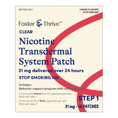 Foster & Thrive* Step 1 Nicotine 21 mg Transdermal System Patches, 14 ct.