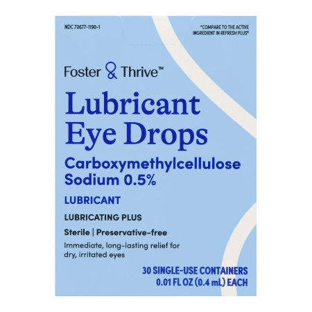 Foster & Thrive Lubricating Plus Lubricant Eye Drops, 30 Single-Use Containers