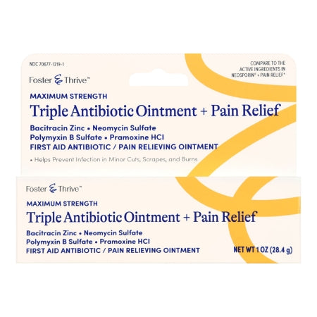 Foster & Thrive Maximum Strength Triple Antibiotic + Pain Relief, 1 oz.