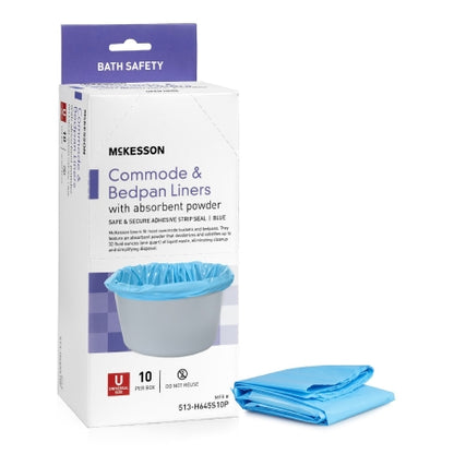 McKesson Commode and Bedpan Liner with Absorbent Powder, 10 ct.