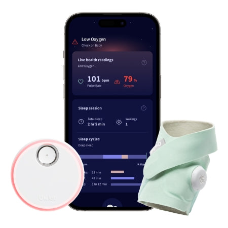 Owlet Dream Sock FDA-Cleared Smart Baby Monitor, Mint