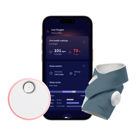 Owlet Dream Sock Smart Baby Monitor, Bedtime Blue