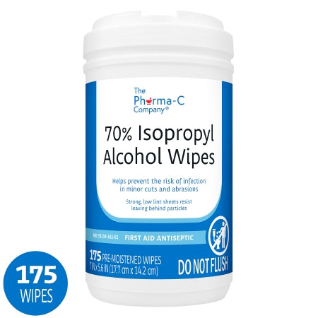 The Pharma-C Company® Isopropyl Alcohol Antiseptic Skin Wipe, 175 ct.