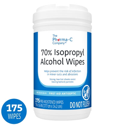 The Pharma-C Company® Isopropyl Alcohol Antiseptic Skin Wipe, 175 ct.