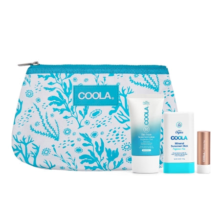 Suncare Travel Kit COOLA® Mineral SPF 30 / SPF 50 Lotion / Stick Pouch (KT)