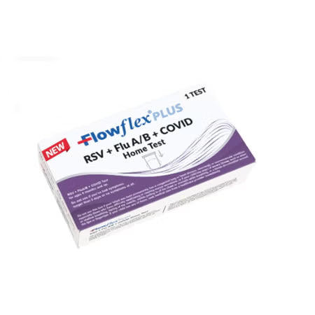 Respiratory Test Kit Flowflex® Plus RSV / Flu A + B / COVID Single Test (BX)