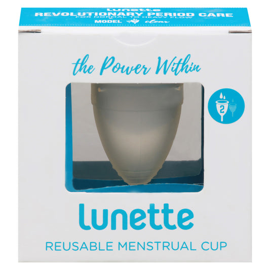 Lunette Menstrual Cup, Clear, Size 2