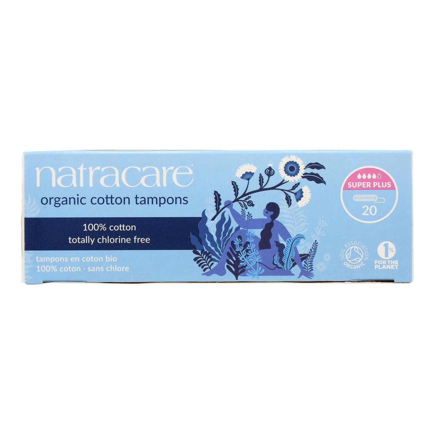 Natracare 100% Organic Cotton Tampons, Super Plus, 20 Pack