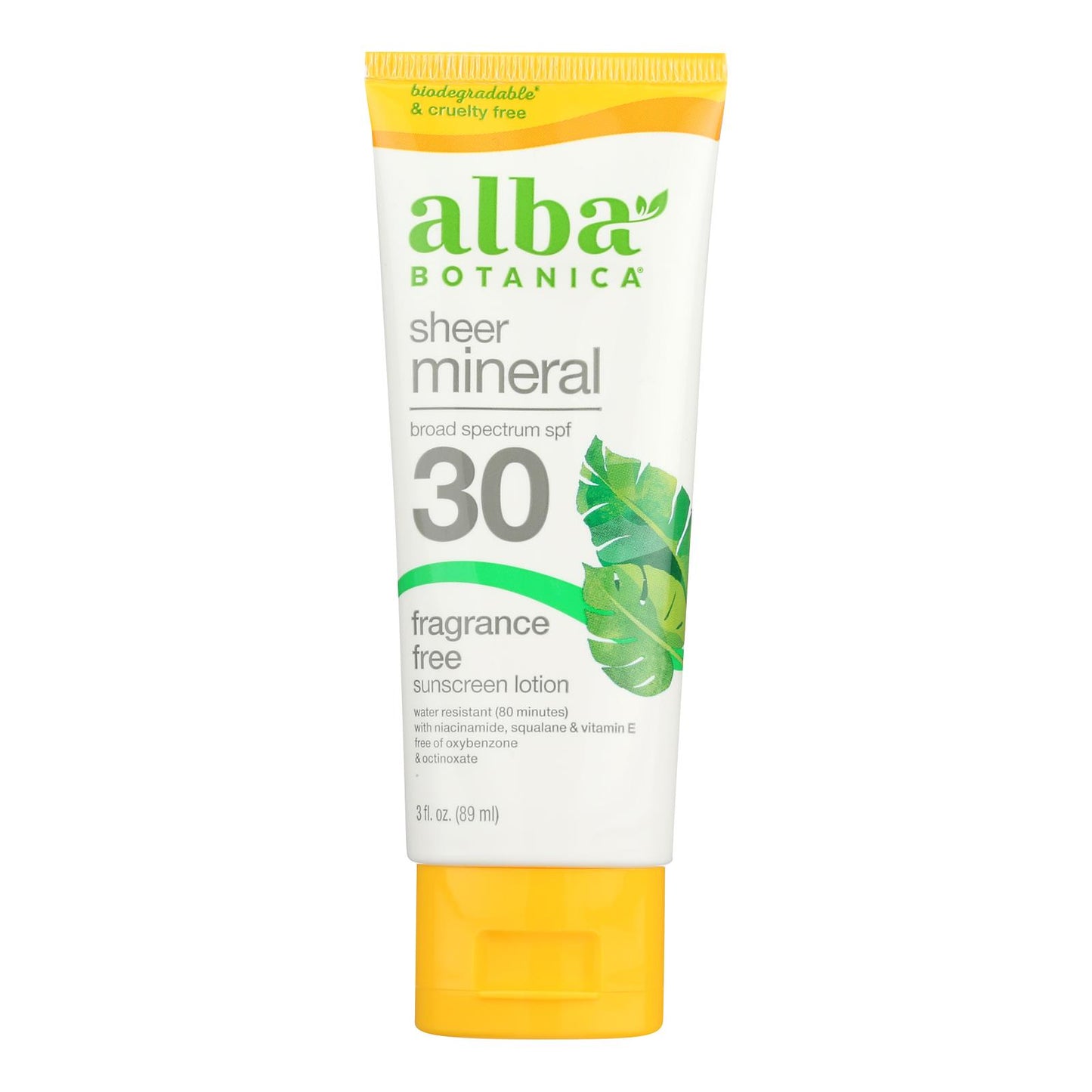 Alba Botanica Face and Body Mineral Sunscreen Lotion SPF 30, 3 fl. oz.