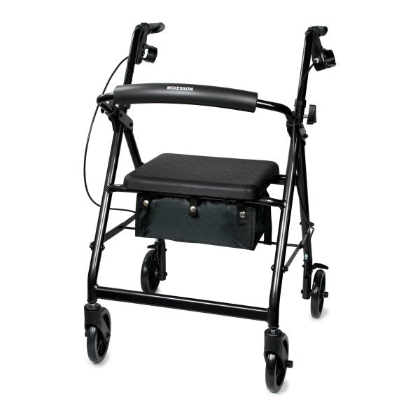 McKesson Folding Lightweight 4-Wheel Rollator, 300 lb. Capacity