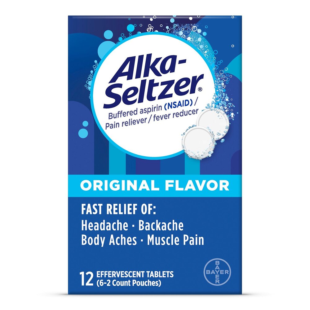 Alka-Seltzer Aspirin Antacid Effervescent Tablets, Original