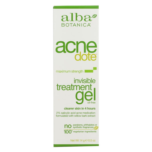 Alba Botanica Acnedote Maximum Strength Invisible Treatment Gel, 0.5 fl oz