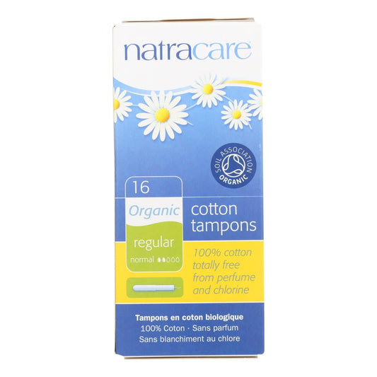 Natracare 100% Organic Cotton Tampons Regular W/ Applicator - 16 Tampons