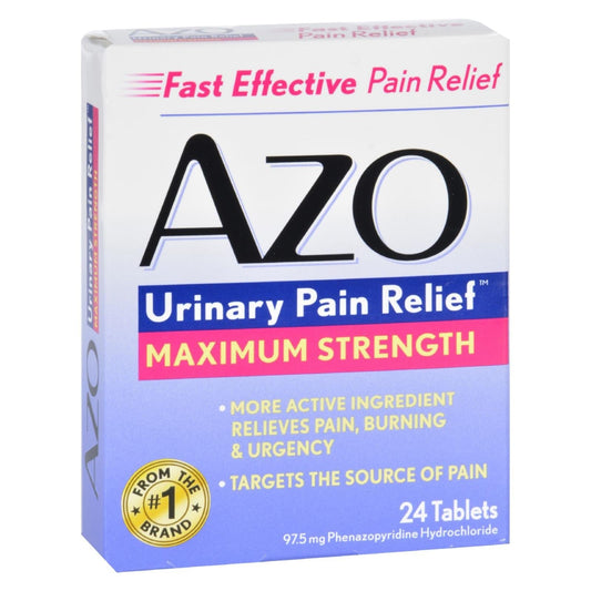 Azo Urinary Pain Relief Tablets, Maximum Strength, 24 ct.