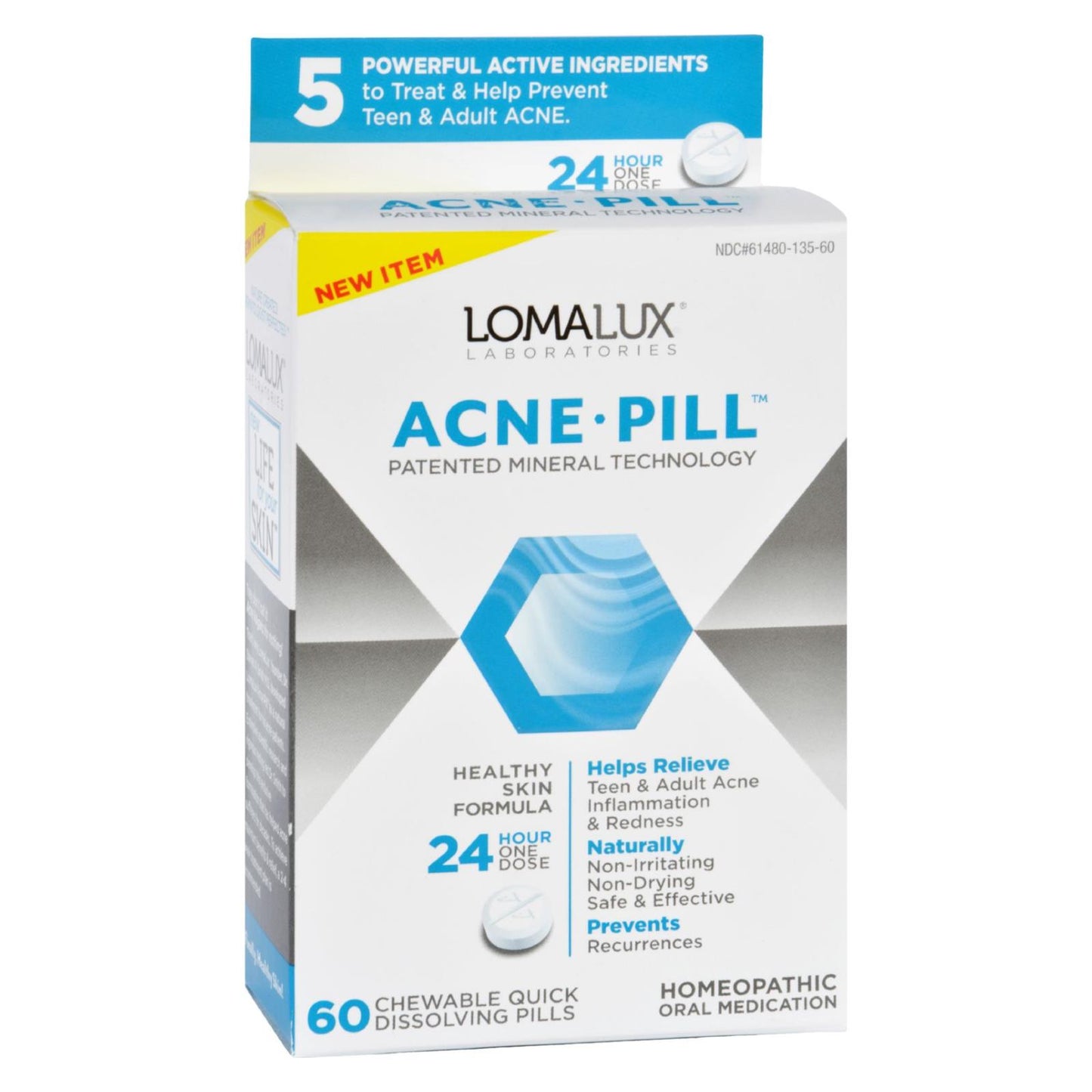 Loma Lux Laboratories Acne Pill, Chewable Quick Dissolving 60 ct.