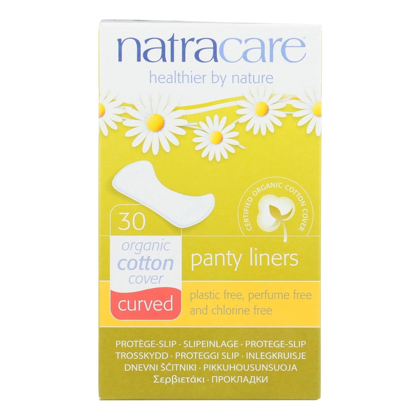 Natracare Natural Curved Panty Liners - 30 Pack