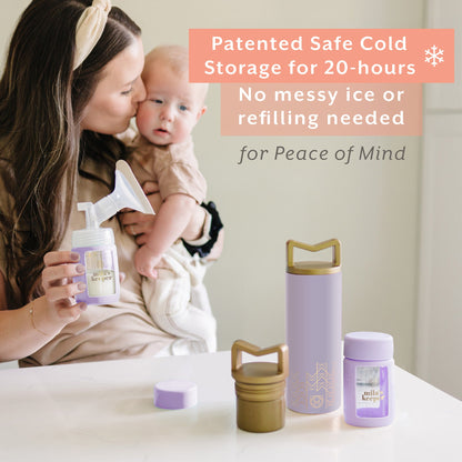 MilKeeper Breast Milk Cooler Starter Set, Lavender Fields