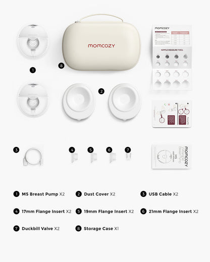 Momcozy M5 Double Hands-Free Breast Pump Set