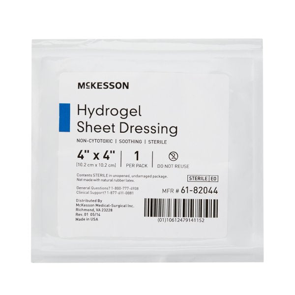 McKesson Hydrogel Sheet Dressing, 4 x 4 Inch, 10 ct.