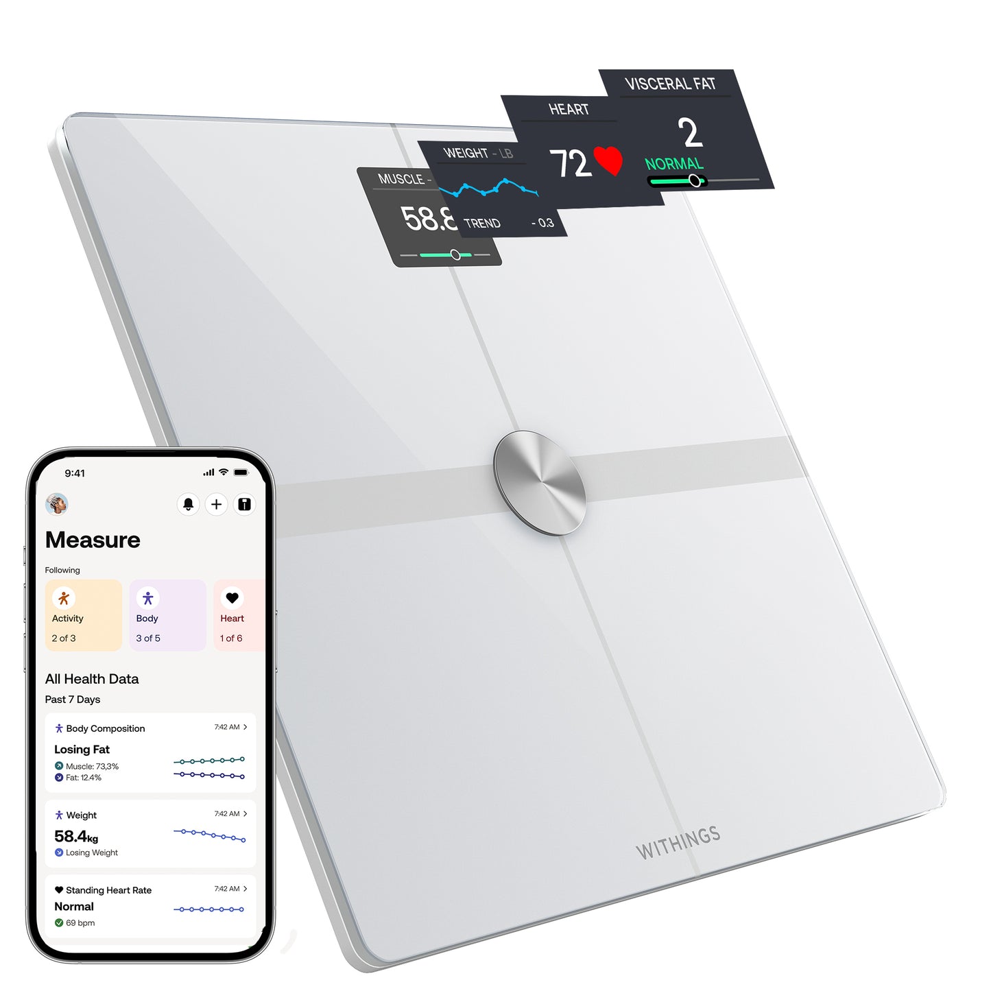 Withings Body Smart, Advanced Body Composition Smart Wi-Fi Scale