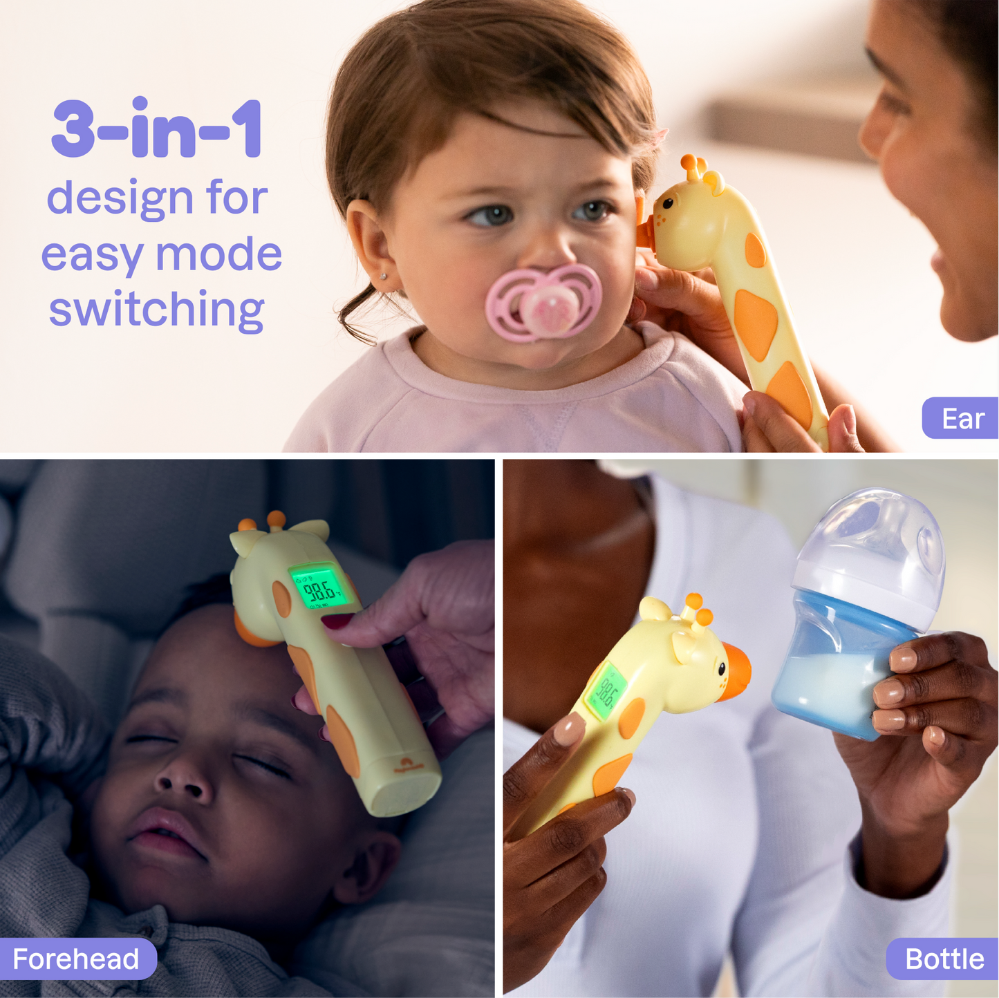 3-in-1 Infrared Thermometer for Kids & Adults - Jax the Giraffe
