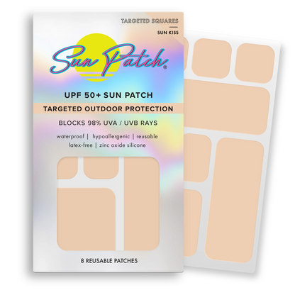 Sun Patch Targeted Squares UV UPF 50+ Protection, Nude, 8 ct.