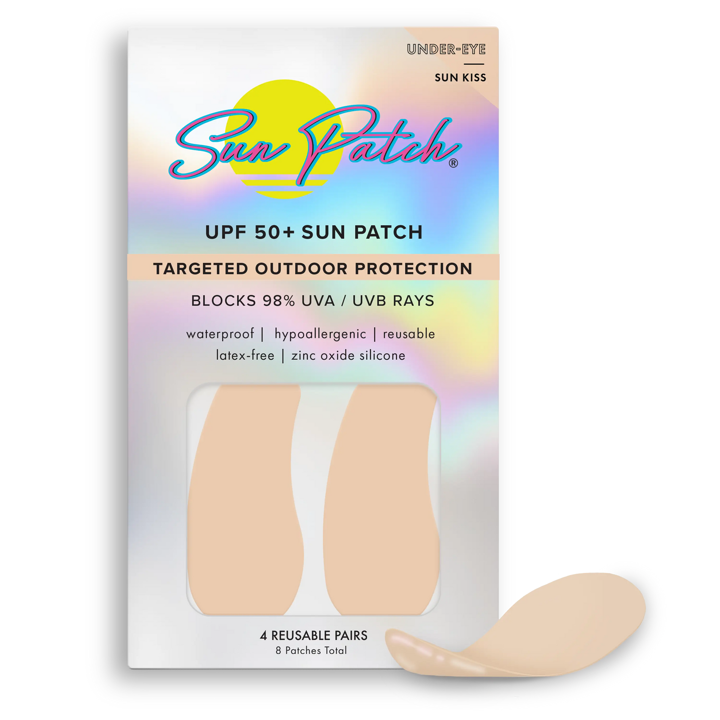 Sun Patch Under-Eye UV UPF 50+ Protection, Nude, 4 Pairs of Patches