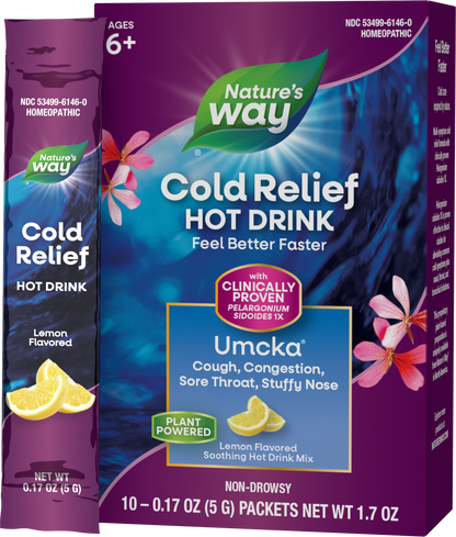 Nature's Way Umcka ColdCare Soothing Hot Drink Lemon, 10 ct.