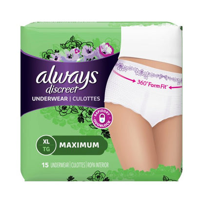 Always® Discreet Maximum Absorbent RapidDry Underwear