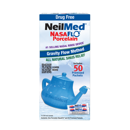 Neilmed® Nasaflo® Neti Pot Saline Nasal Rinse Kit