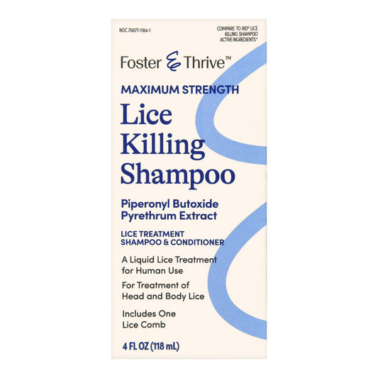 Foster & Thrive Maximum Strength Lice Killing Shampoo, 4 oz.