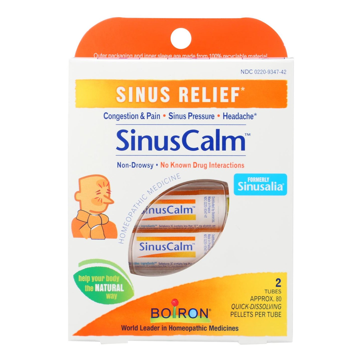 Boiron Sinuscalm Pelletes Relief, 2 Dose