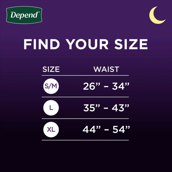 Depend Night Defense® Underwear for Men, Pull-up