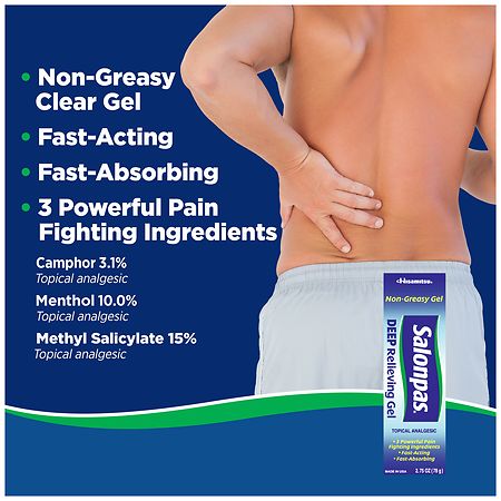 Salonpas Deep Relieving Topical Pain Relief Gel, 2.75 fl. oz.