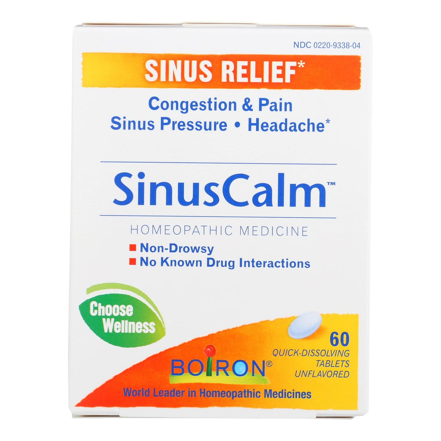 Boiron SinusCalm Relief Tablets, 60 ct.