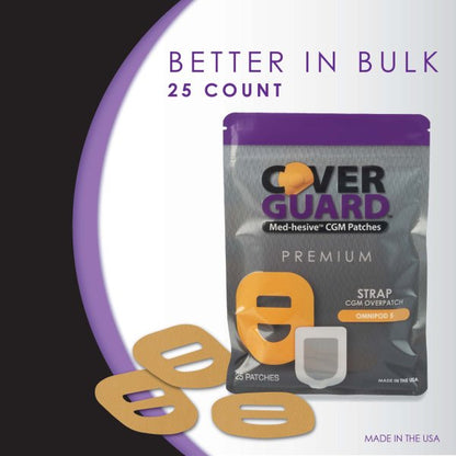 CoverGuard CGM Overpatch, Omnipod 5, Cross Strap, 25 ct.