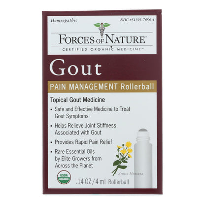 Forces Of Nature Gout Pain Management Rollerball, 4 Ml