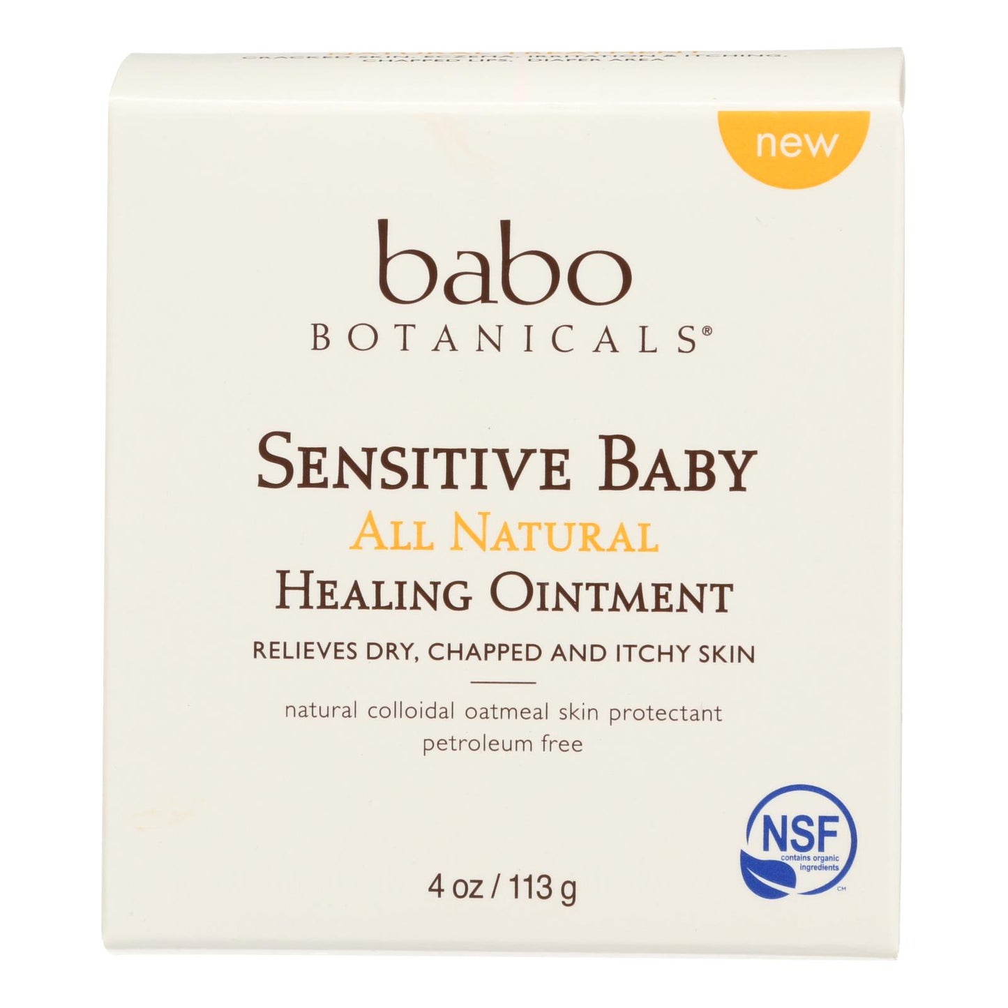 Babo Botanicals Sensitive Baby Natural Healing Ointment healing, 4 oz.