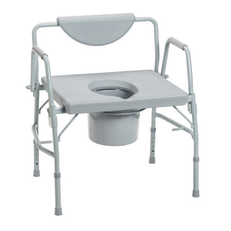 Commode Chair drive™ Drop Arms Steel Frame Back Bar 23-1/4 Inch Seat Width 1000 lbs. Weight Capacity (EA)