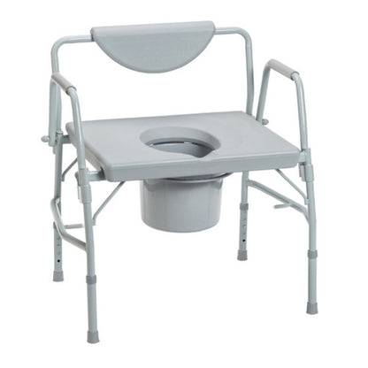 Commode Chair drive™ Drop Arms Steel Frame Back Bar 23-1/4 Inch Seat Width 1000 lbs. Weight Capacity (EA)
