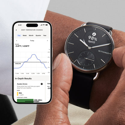 Withings ScanWatch 2 Heart Health Hybrid Smart Watch with Thermometer